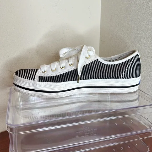 Women's Keds Kate Spade Shoes, 9.5, Black & White - Picture 4 of 11